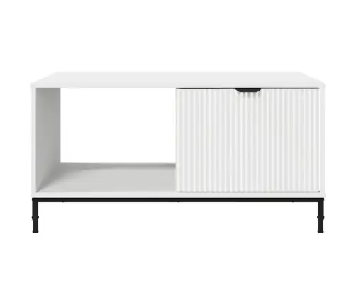 Kafijas Galdiņš Balts 90 X 49 X 46 Cm Inženierijas Koks Vidaxl