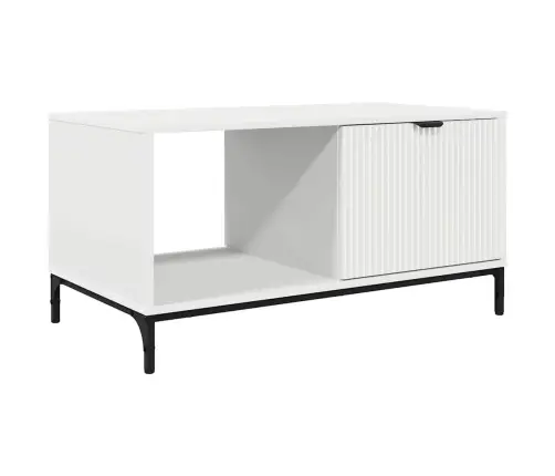 Kafijas Galdiņš Balts 90 X 49 X 46 Cm Inženierijas Koks Vidaxl