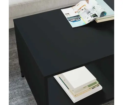 Kafijas Galdiņš Melna 90 X 49 X 46 Cm Inženierijas Koks Vidaxl