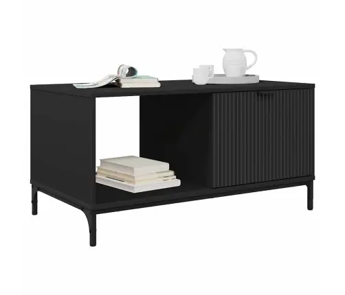 Kafijas Galdiņš Melna 90 X 49 X 46 Cm Inženierijas Koks Vidaxl