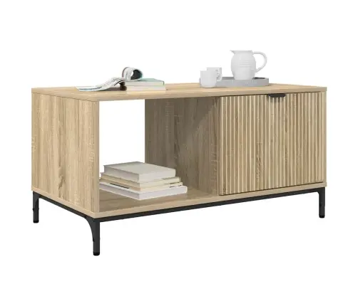 Kafijas Galdiņš Sonomas Ozola 90 X 49 X 46 Cm Inženierijas Koks Vidaxl