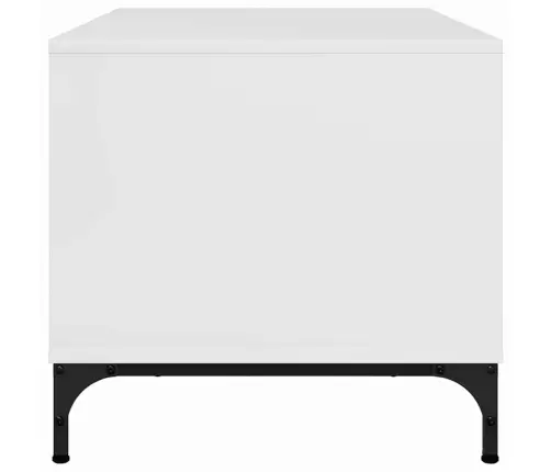 Kafijas Galdiņš Spīdīgi Balta 90 X 49 X 46 Cm Inženierijas Koks Vidaxl