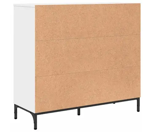 Kabalas Su Stalčių Balta 89.5 X 33 X 82 Cm Apdirbta Mediena