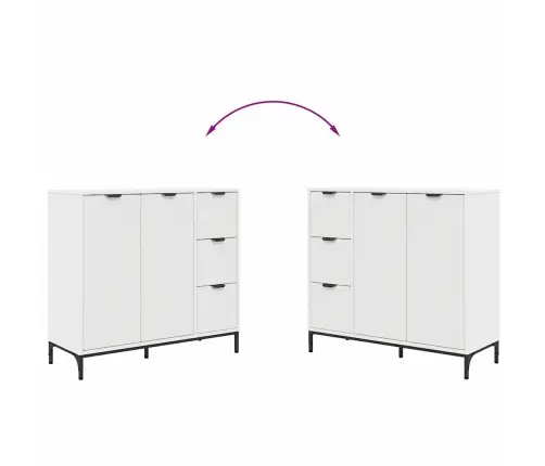 Kabalas Su Stalčių Balta 89.5 X 33 X 82 Cm Apdirbta Mediena