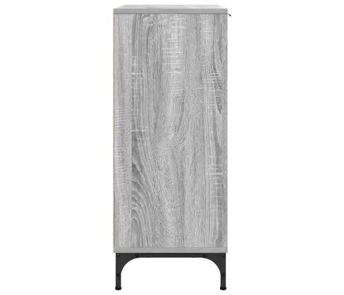 Puse Pelēka Sonomas Ozola 89.5 X 33 X 82 Cm Inženierijas Koks Vidaxl