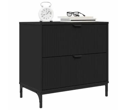 Naktsgaldiņš Melna 63.5 X 36 X 61 Cm Inženierijas Koks Vidaxl