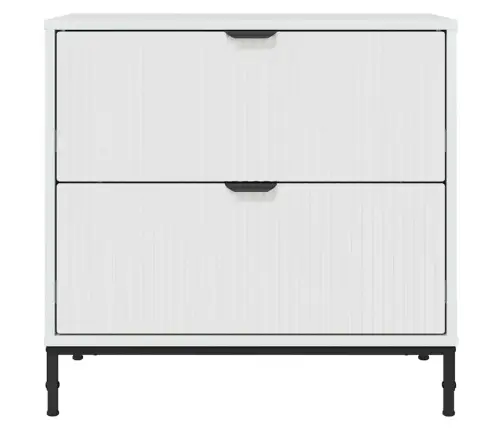 Naktsgaldiņš Spīdīgi Balta 63.5 X 36 X 61 Cm Inženierijas Koks Vidaxl