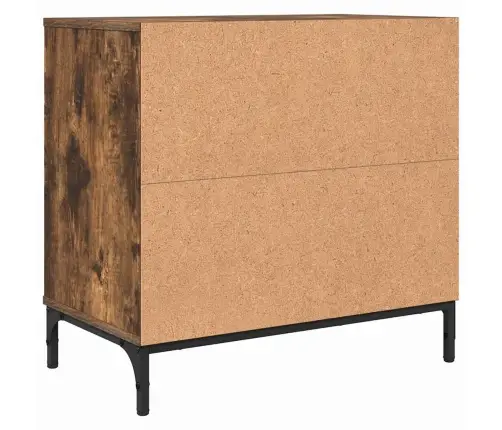 Naktsgaldiņš Ar Atvilktni Dūmakaina Ozolkoka 63.5 X 36 X 61 Cm Vidaxl