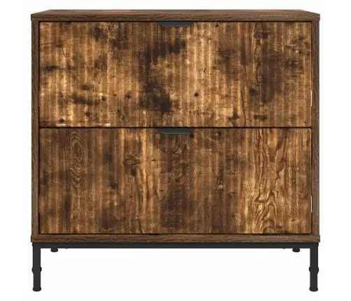 Naktsgaldiņš Ar Atvilktni Dūmakaina Ozolkoka 63.5 X 36 X 61 Cm Vidaxl