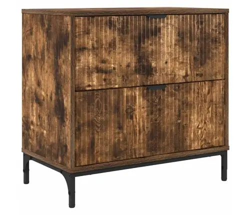 Naktsgaldiņš Ar Atvilktni Dūmakaina Ozolkoka 63.5 X 36 X 61 Cm Vidaxl