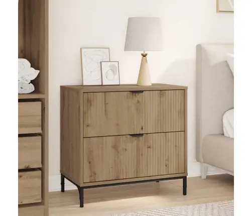 Naktsgaldiņš Ar Atvilktni Amatnieku Ozola 63.5 X 36 X 61 Cm Vidaxl