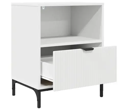 Naktsgaldiņš Balts 49 X 36 X 61 Cm Inženierijas Koks Vidaxl