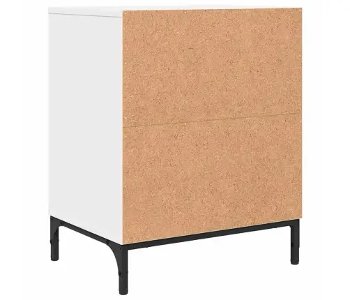 Naktsgaldiņš Balts 49 X 36 X 61 Cm Inženierijas Koks Vidaxl