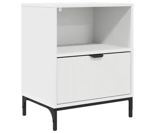 Naktsgaldiņš Balts 49 X 36 X 61 Cm Inženierijas Koks Vidaxl