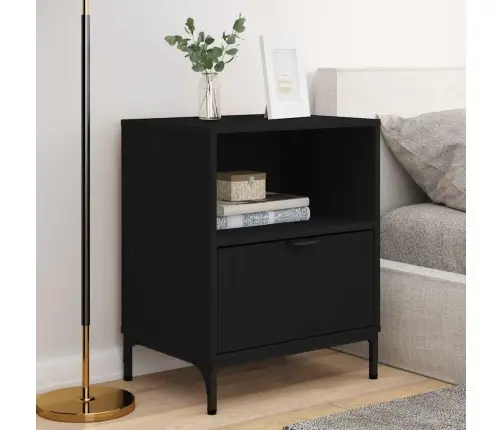 Nakts Skapīši 2 Pcs Melna 49 X 36 X 61 Cm Inženierijas Koks Vidaxl