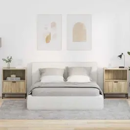 Öökapid Sahtliga 2 Pcs Sonoma Tamm 49 X 36 X 61 Cm Tehispuit