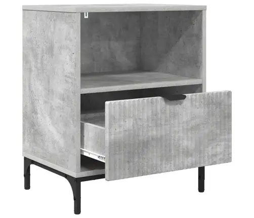 Nakts Skapīši Ar Atvilktni 2 Pcs Betona Pelēka 49 X 36 X 61 Cm Vidaxl