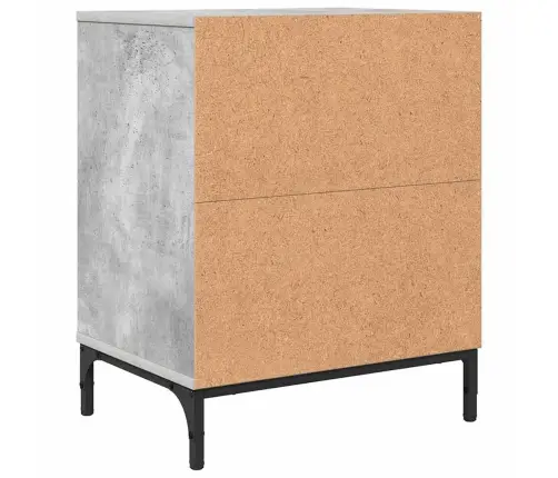 Nakts Skapīši Ar Atvilktni 2 Pcs Betona Pelēka 49 X 36 X 61 Cm Vidaxl