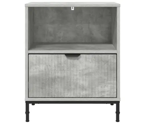 Nakts Skapīši Ar Atvilktni 2 Pcs Betona Pelēka 49 X 36 X 61 Cm Vidaxl