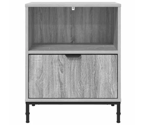 Naktsgaldiņš Ar Atvilktni Pelēka Sonomas Ozola 49 X 36 X 61 Cm Vidaxl