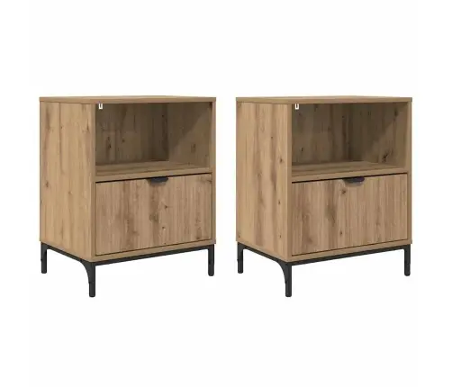 Nakts Skapīši 2 Pcs Amatnieku Ozola 49 X 36 X 61 Cm Vidaxl