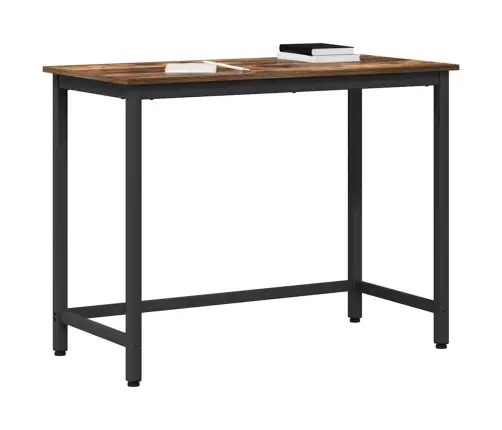 Galds Dūmaka Ozols 80 X 50 X 76,5 Cm Inženieru Koks Un Tērauds Vidaxl