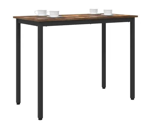 Galds Dūmaka Ozols 100 X 50 X 76,5 Cm Inženieru Koks Un Tērauds Vidaxl