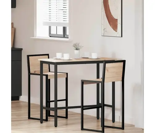 Galds Dabiska 100 X 50 X 91 Cm Inženieru Koks Un Tērauds Vidaxl