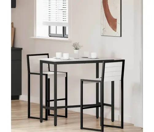 Galds Balts 100 X 50 X 91 Cm Inženieru Koks Un Tērauds Vidaxl