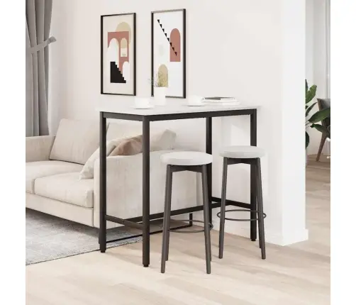 Galds Balts 100 X 50 X 91 Cm Inženieru Koks Un Tērauds Vidaxl