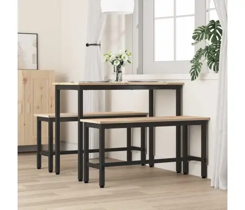 Ēdamgalds Dabiska 100 X 32,5 X 49 Cm Masīvkoka Priede Vidaxl