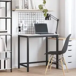 Galds Balts 80 X 50 X 77 Cm Inženieru Koks Un Tērauds Vidaxl Galds Balts 80 X 50 X 77 Cm Inženieru Koks Un Tērauds Vidaxl