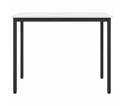 Galds Balts 100 X 50 X 77 Cm Inženieru Koks Un Tērauds Vidaxl