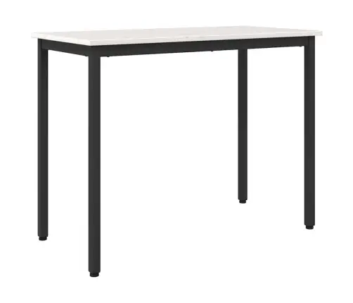 Galds Balts 100 X 50 X 77 Cm Inženieru Koks Un Tērauds Vidaxl