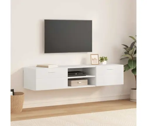 Televizora Skapīša Balts 150 X 39 X 30 Cm Inženierijas Koks Vidaxl