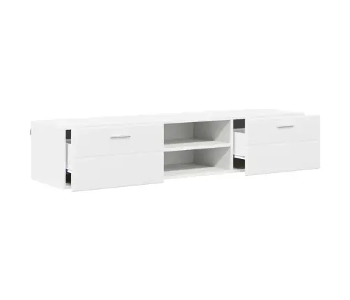 Televizora Skapīša Balts 150 X 39 X 30 Cm Inženierijas Koks Vidaxl