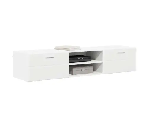Televizora Skapīša Balts 150 X 39 X 30 Cm Inženierijas Koks Vidaxl