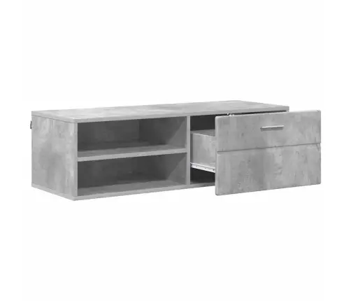 Televizora Skapīša Ar Plauktu Betona Pelēka 100.5 X 39 X 30 Cm Vidaxl