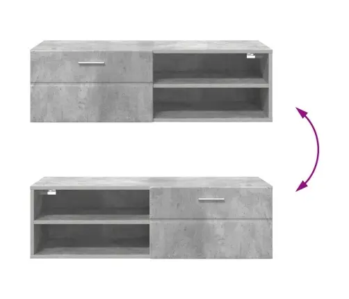 Televizora Skapīša Ar Plauktu Spīdīgi Balta 100.5 X 39 X 30 Cm Vidaxl