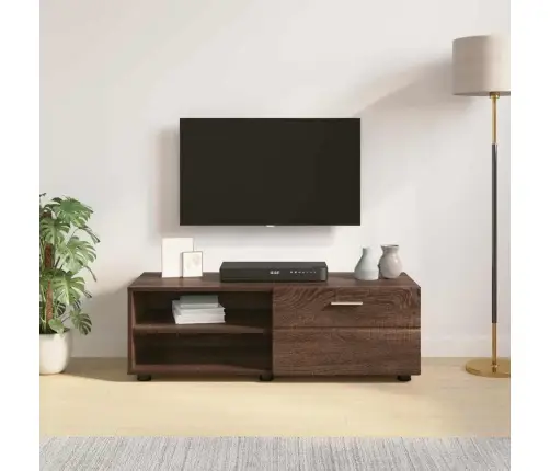 Televizora Skapīša Ar Plauktu Brūna Ozolkoka 100.5 X 39 X 30 Cm Vidaxl