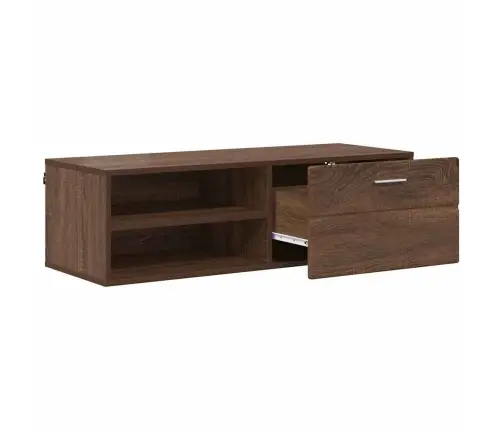 Televizora Skapīša Ar Plauktu Brūna Ozolkoka 100.5 X 39 X 30 Cm Vidaxl