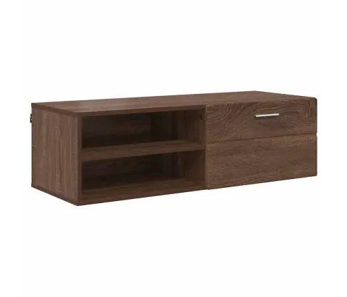 Televizora Skapīša Ar Plauktu Brūna Ozolkoka 100.5 X 39 X 30 Cm Vidaxl
