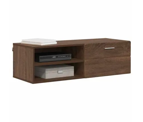 Televizora Skapīša Ar Plauktu Brūna Ozolkoka 100.5 X 39 X 30 Cm Vidaxl