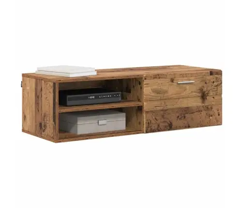 Televizora Skapīša Ar Atvilktni Vecs Koks 100.5 X 39 X 30 Cm Vidaxl