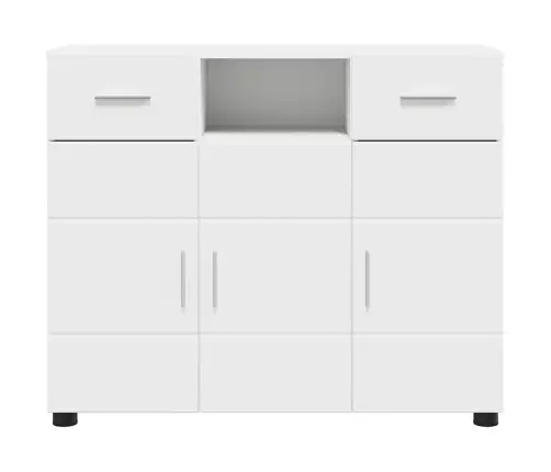 Puse Ar Atvilktni Balts 88.5 X 30.5 X 73 Cm Inženierijas Koks Vidaxl