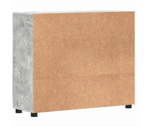 Puse Betona Pelēka 88.5 X 30.5 X 73 Cm Inženierijas Koks Vidaxl