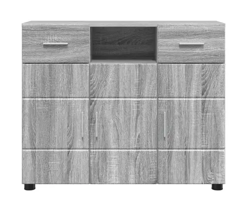 Puse Pelēka Sonomas Ozola 88.5 X 30.5 X 73 Cm Inženierijas Koks Vidaxl