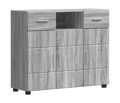 Puse Pelēka Sonomas Ozola 88.5 X 30.5 X 73 Cm Inženierijas Koks Vidaxl