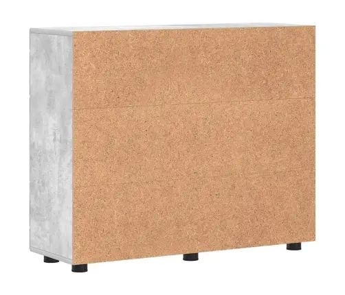 Puse Betona Pelēka 55.5 X 29 X 100 Cm Inženierijas Koks Vidaxl