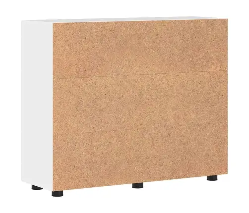 Puse Spīdīgi Balta 55.5 X 29 X 100 Cm Inženierijas Koks Vidaxl